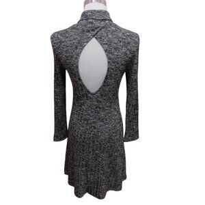 American Eagle Outfitters Dress Back Cutout Sz S Gray Mock Neck NWT